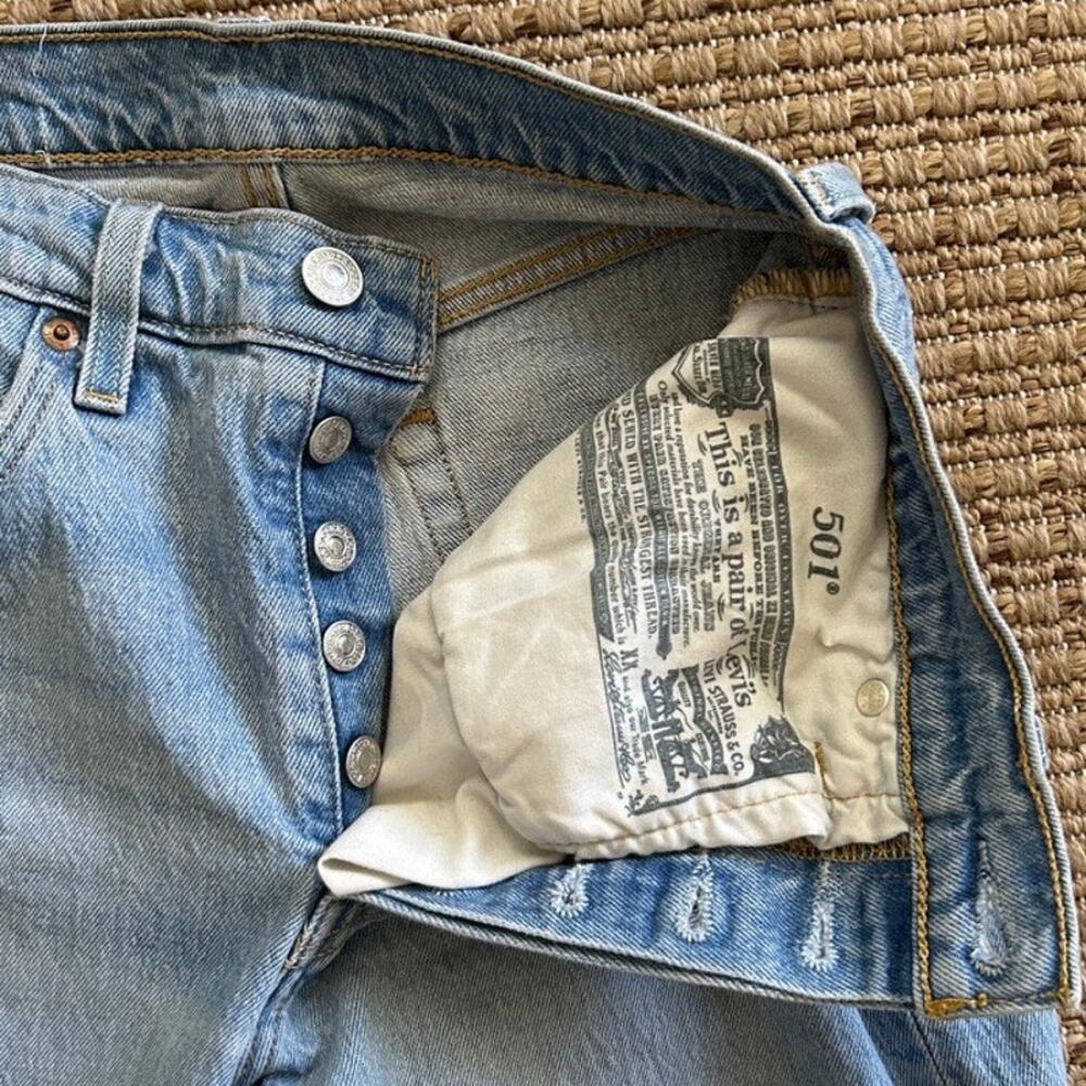 Custom Reworked Levi's 501 Split-Hem Flare Paint Splatter Jeans Size 25 - Picture 13 of 13